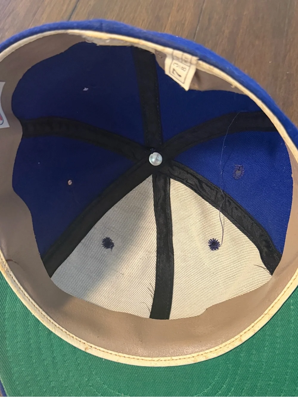 Vintage Los Angeles Dodgers New Era Pro Model Leather Dupont Visor Wool 7 3/8